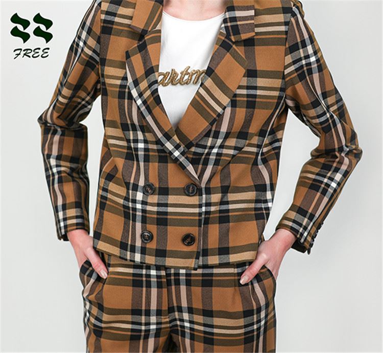 Blazer jacket in checked color