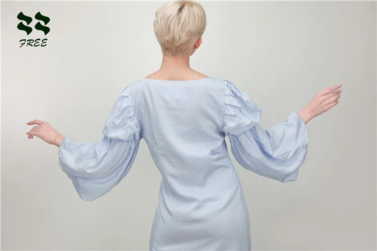 Balloon long sleeve dress